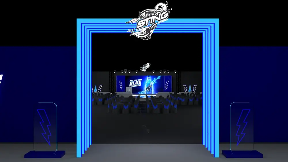 Sting event arch render